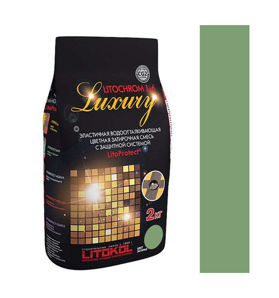 

Затирка Litokol цементная Litochrom 1-6 Luxury C.610 Гиада 2кг