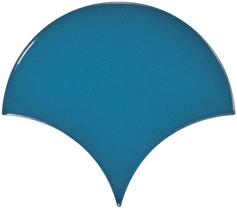 

Керамическая плитка Equipe Scale Fan Electric Blue Настенная 10,6x12