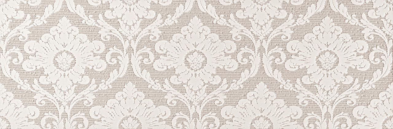 

Керамическая плитка Fap Lumina Glam (+25334) Lace Pearl Damasco Inserto декор 30,5x91,5