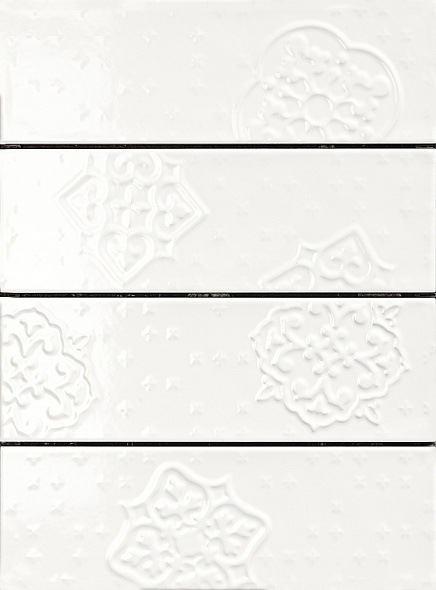 

Керамическая плитка Ragno Brick Glossy Dec Mix 4 White R4GP (без подбора) Декор 10x30
