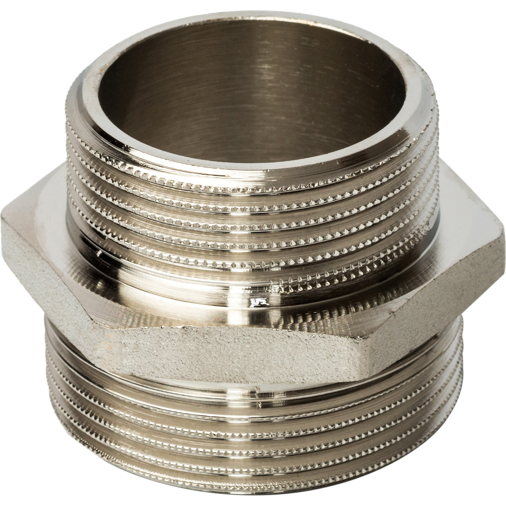 

STOUT Ниппель переходной НН 1 1/2" x 1 1/4" никелированный
