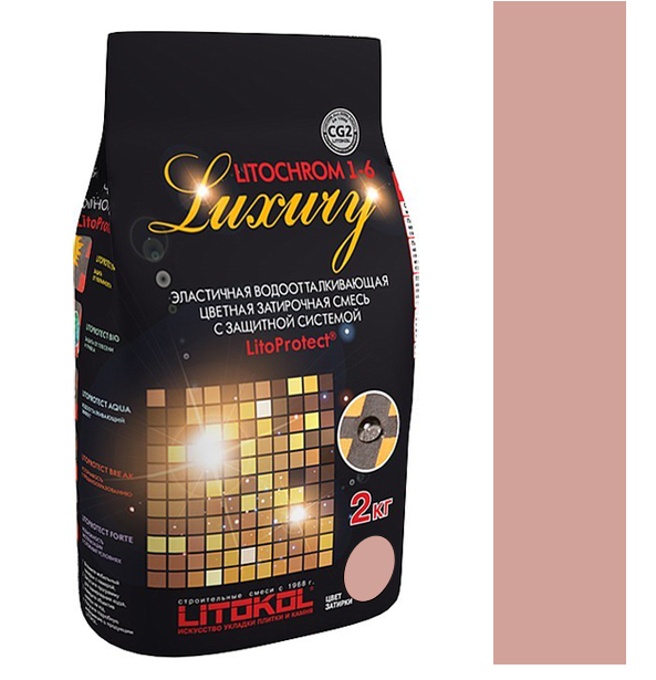

Затирка Litokol цементная Litochrom 1-6 Luxury C.180 Розовый Фламинго 2кг