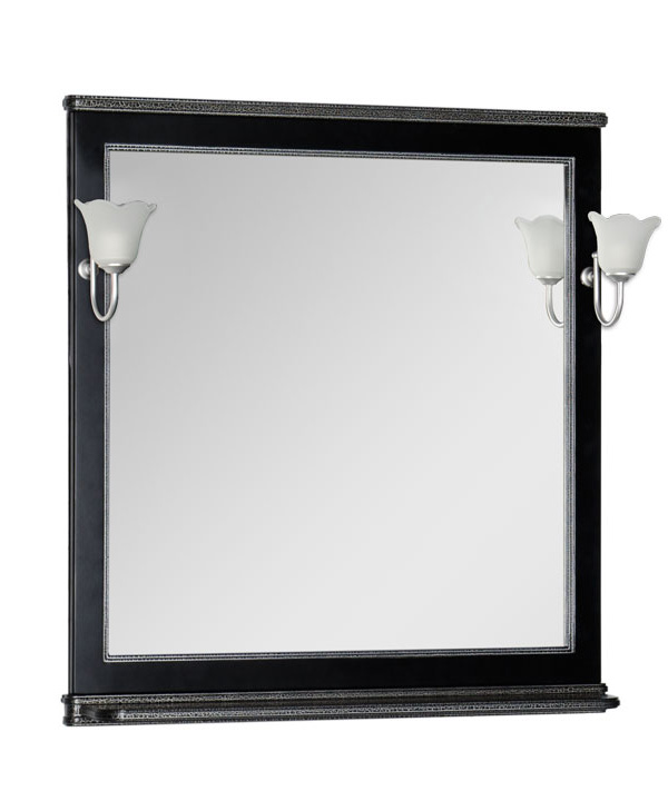 

Зеркало Aquanet Валенса 90 черный краколет/серебро 00180140