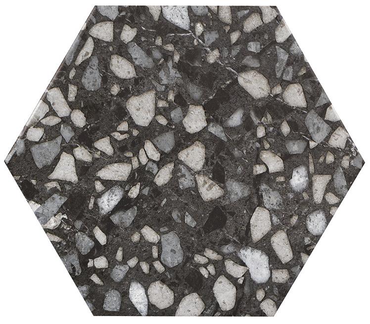 

Керамогранит Durstone Six Terazzo Black 23x27