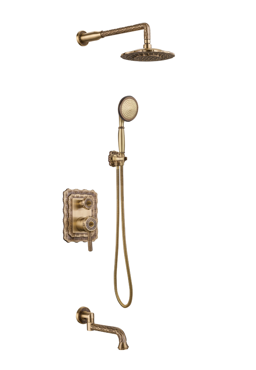 

Встраиваемый смеситель с изливом, верхним и ручным душем Lemark Jasmine 205 LM6622B