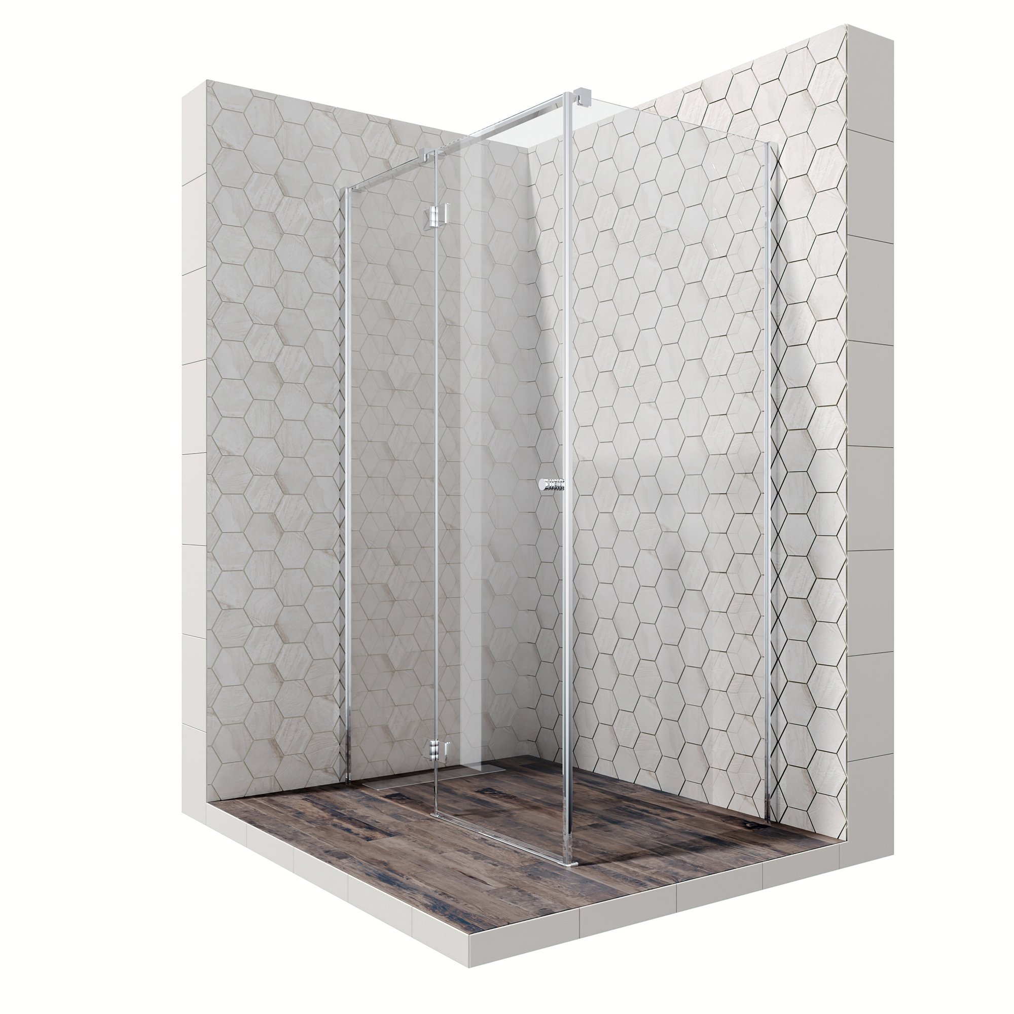 Душевой уголок Ambassador Diamond 2000x1200x800 хром левый 12011104L