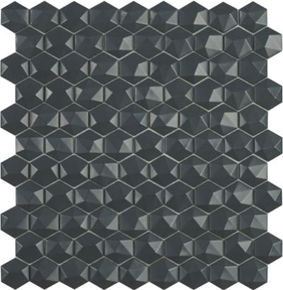 

Мозаика Стеклянная Vidrepur Hex Nordic № 908 D темно-серый (на сетке) 31,7x30,7