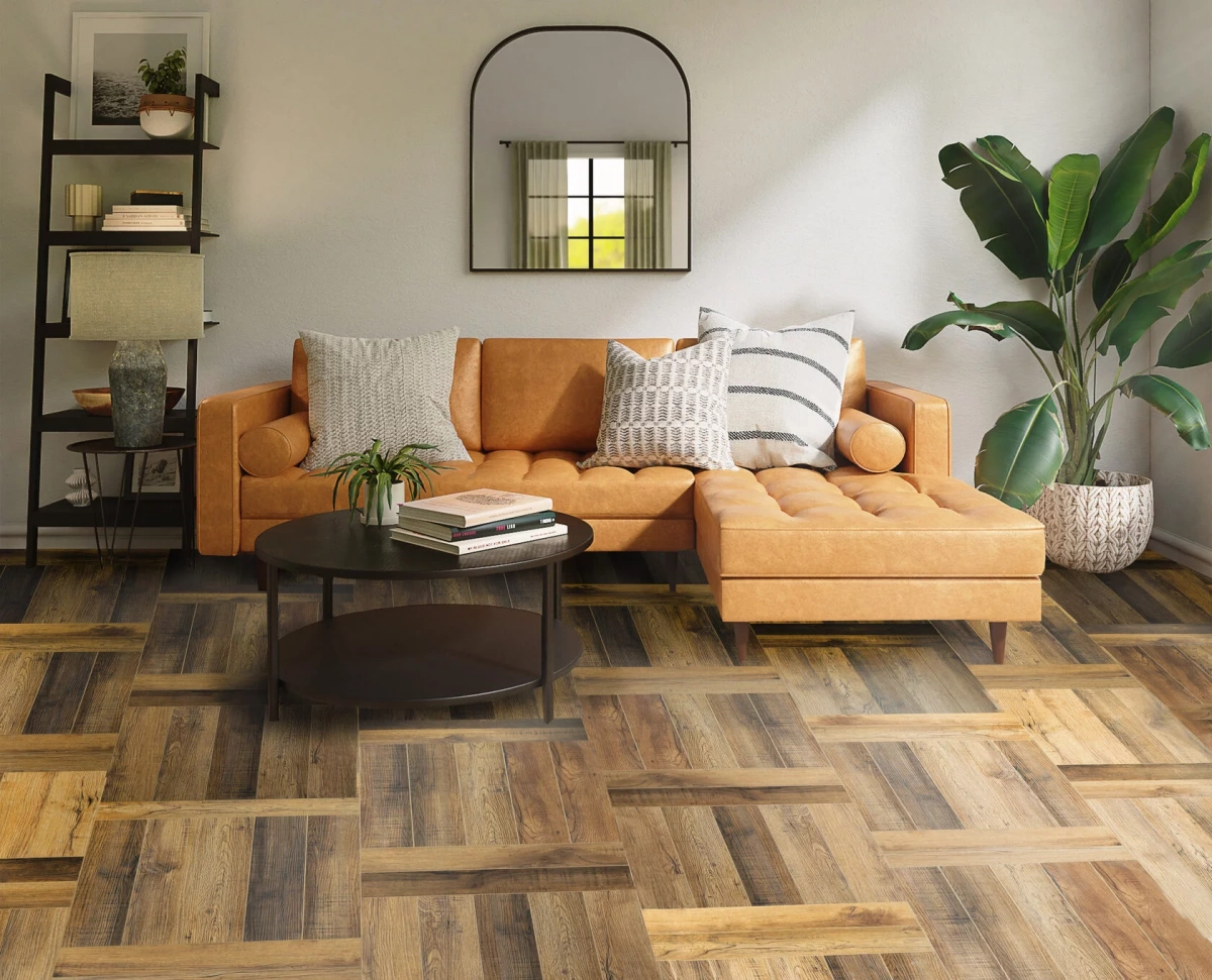 Каменно-полимерная плитка Respect Floor SPC 2306 Дуб Амбарный
