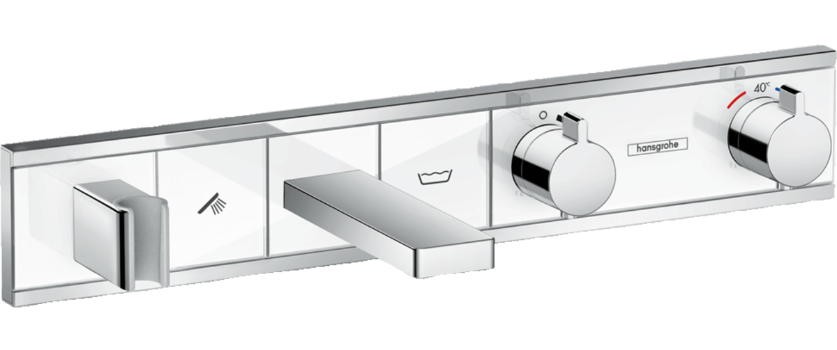 

Встраиваемый термостат Hansgrohe RainSelect для ванны с 2 кнопками 15359400