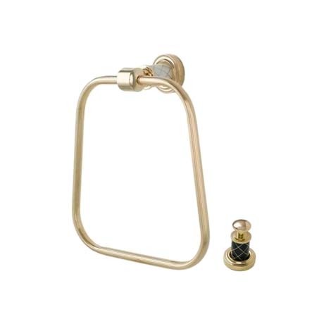 Кольцо для полотенец Boheme MURANO GOLD черное 10905-B-G