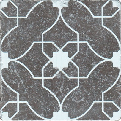 

Плитка Мрамор Stone4Home Marble Black Motif №7 декор 10х10