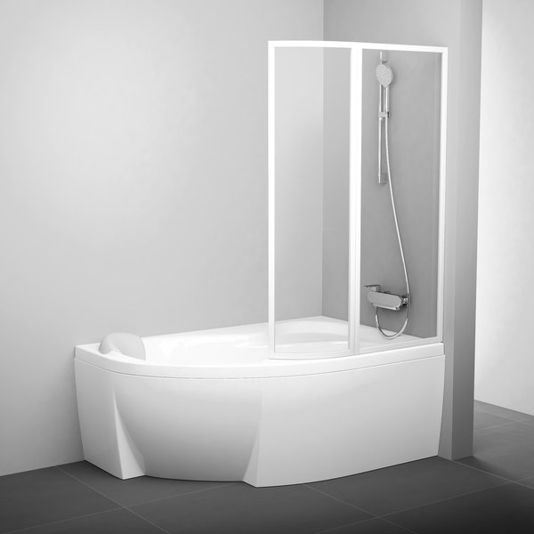 

Душевая шторка на ванну Ravak VSK2 Rosa 160 R белый