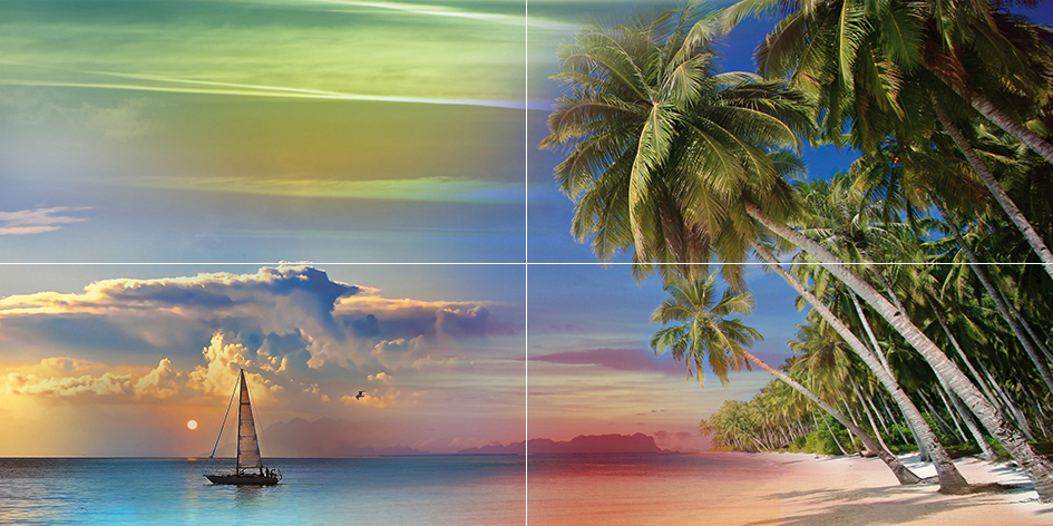 

Керамическая плитка Ceramica Classic Tropical Night Панно P4D290 80х40 (из 4 плиток)