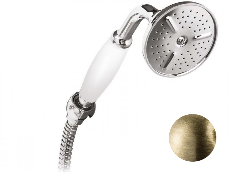 

Ручной душ Cezares Articoli Vari бронза, ручка белая CZR-D1FC-02-Bi