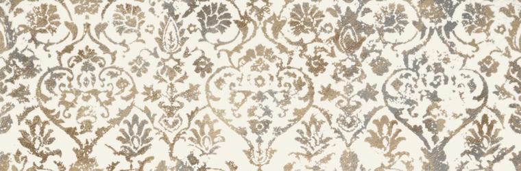 

Керамическая плитка Ragno Coliseum R725 Avorio Decoro Jaquard Ret декор 32,5x97,7