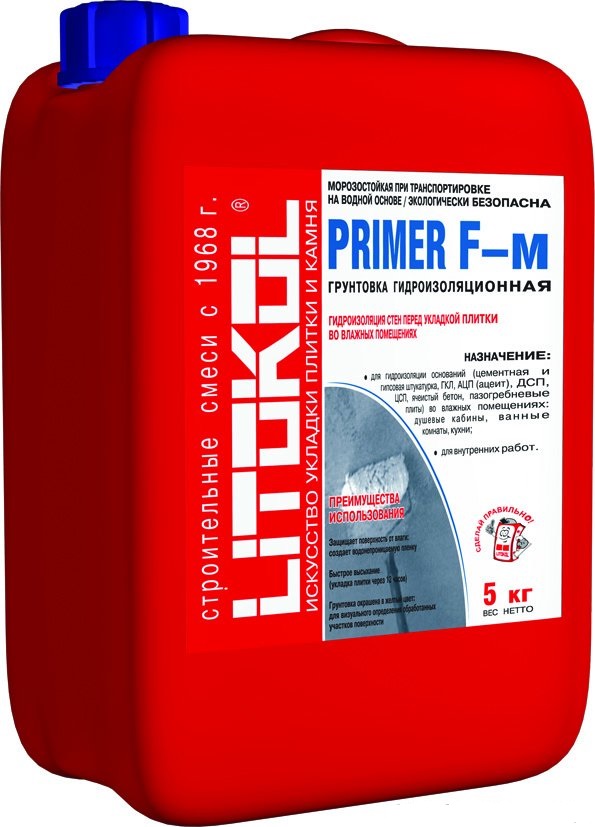 

Litokol Грунтовка Primer F-m гидроизоляционная 5кг