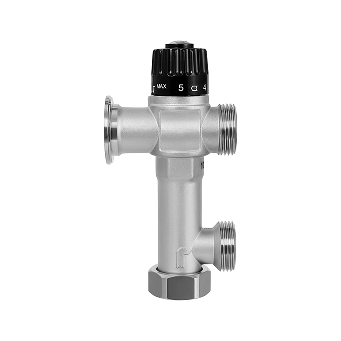 Hoobs Узел насосный смесительный, нерж. ст., без насоса, без нипелей, с термостатич. эл., Траб. = 20-43°С