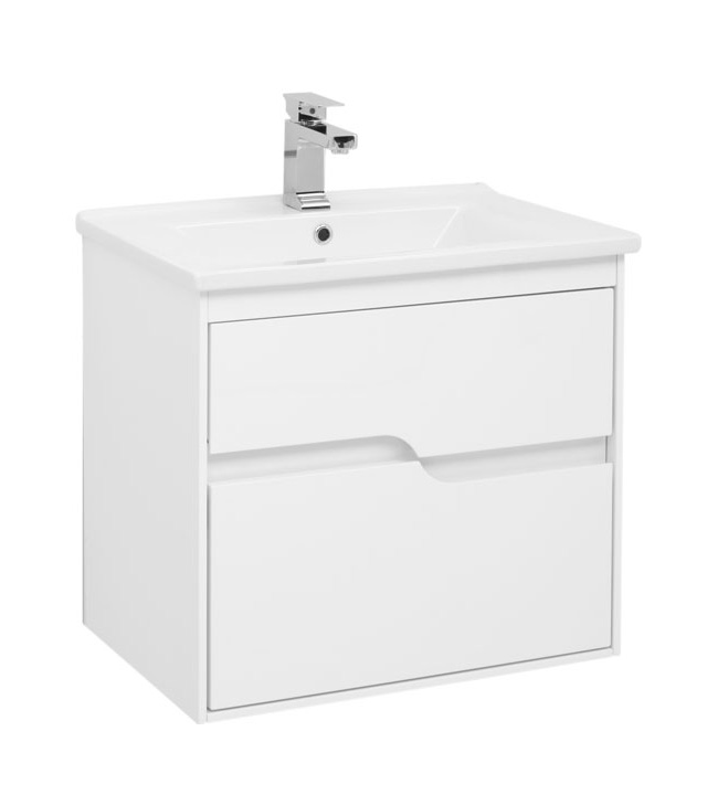 

Тумба с раковиной Aquanet Модена 65 подвесная, белый 00198485+00182318