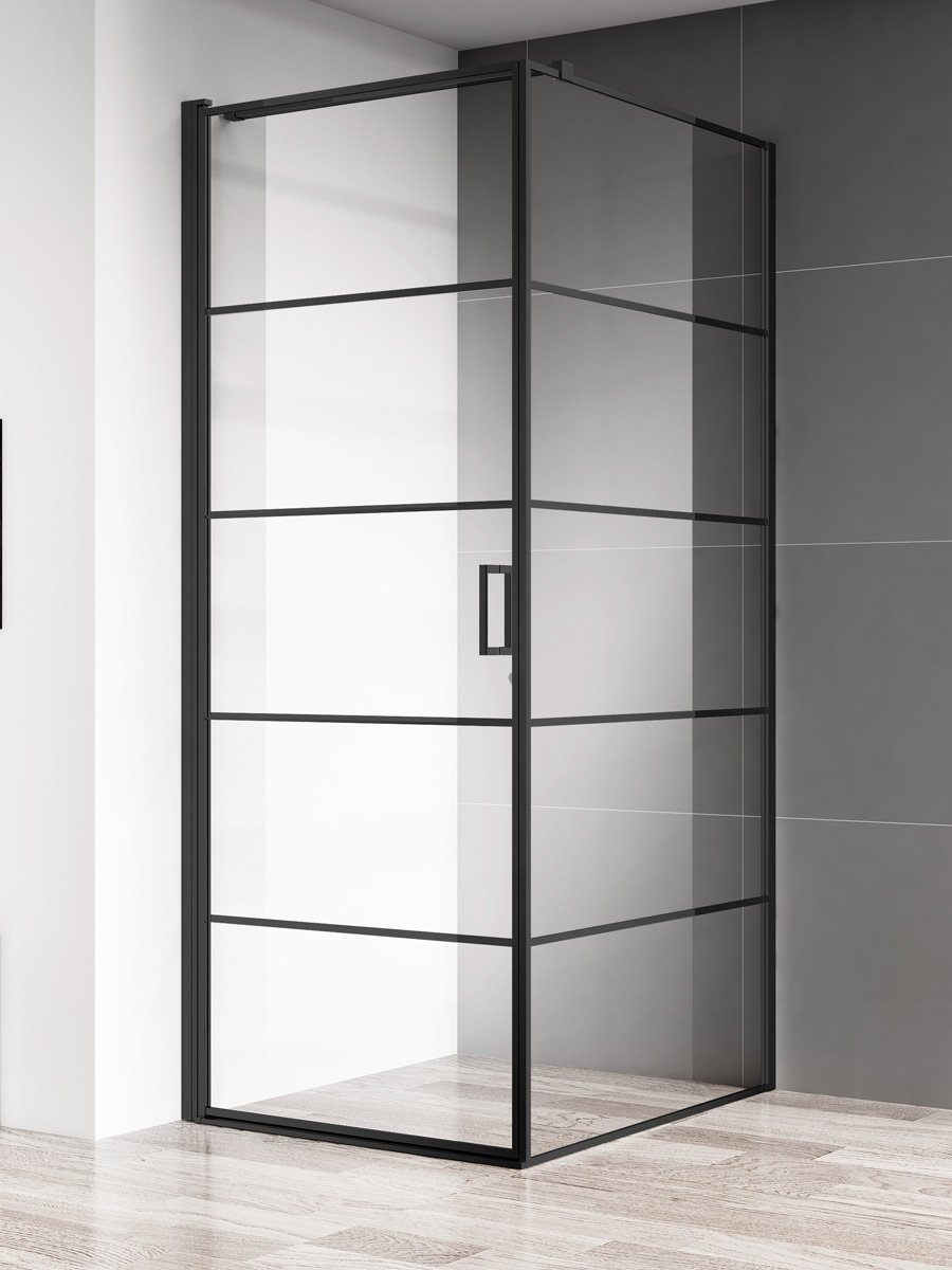 Душевой уголок AQUAme 1950x900x900 черный матовый AQM5215-LH-9