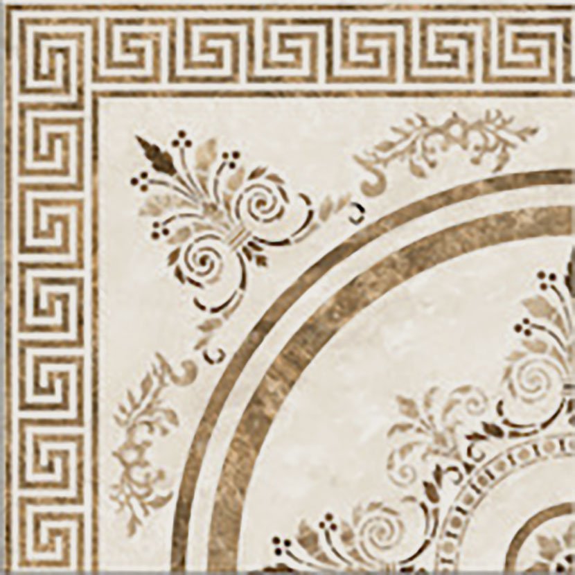 

Керамическая плитка Click Ceramica Bahrein Roseton декор 45х45
