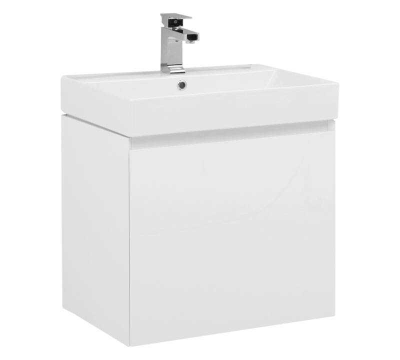 

Тумба с раковиной Aquanet Йорк 60 подвесная, белый 00202094+00198206