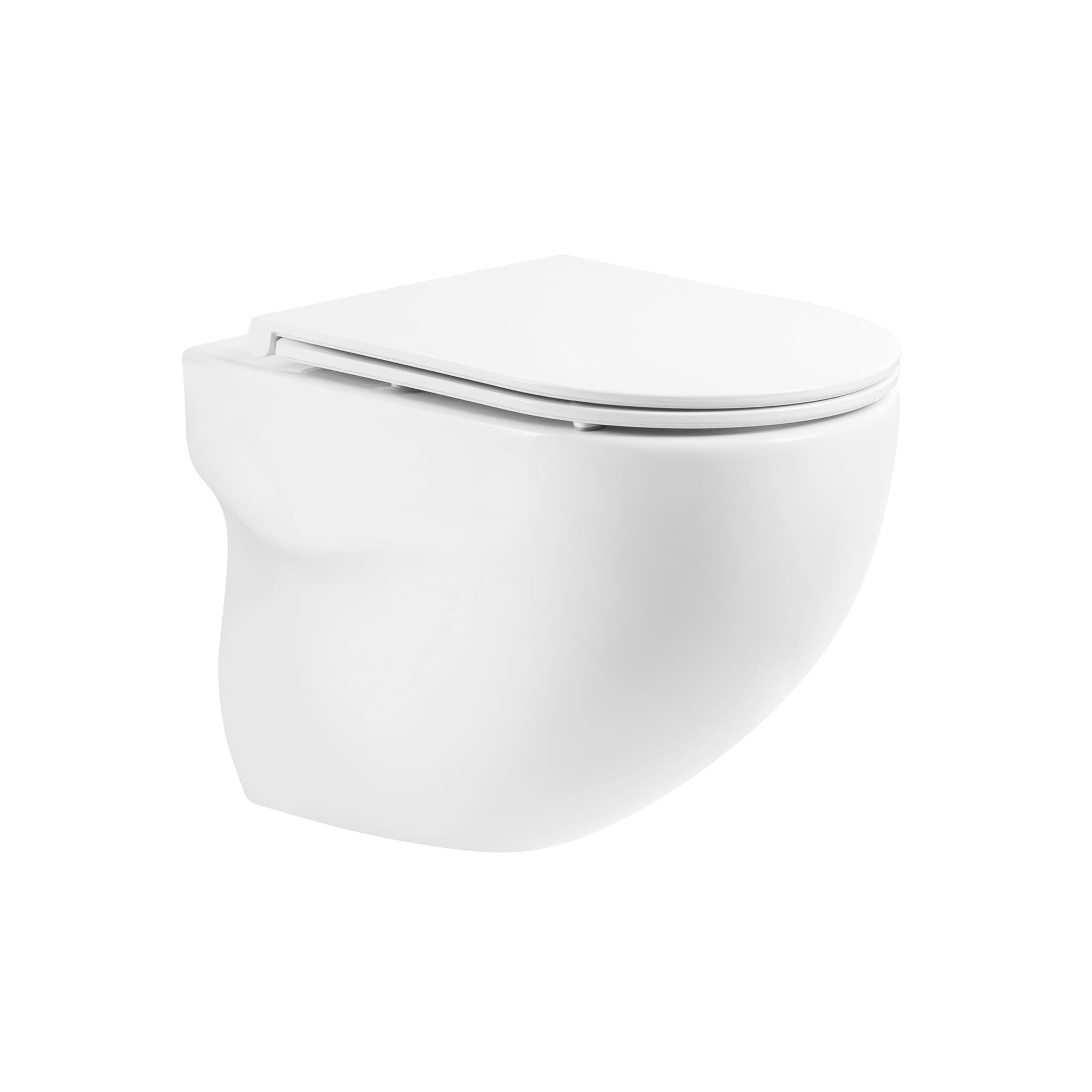 Унитаз подвесной BelBagno ONDA с сиденьем микролифт BB066CHR+BB2031SC