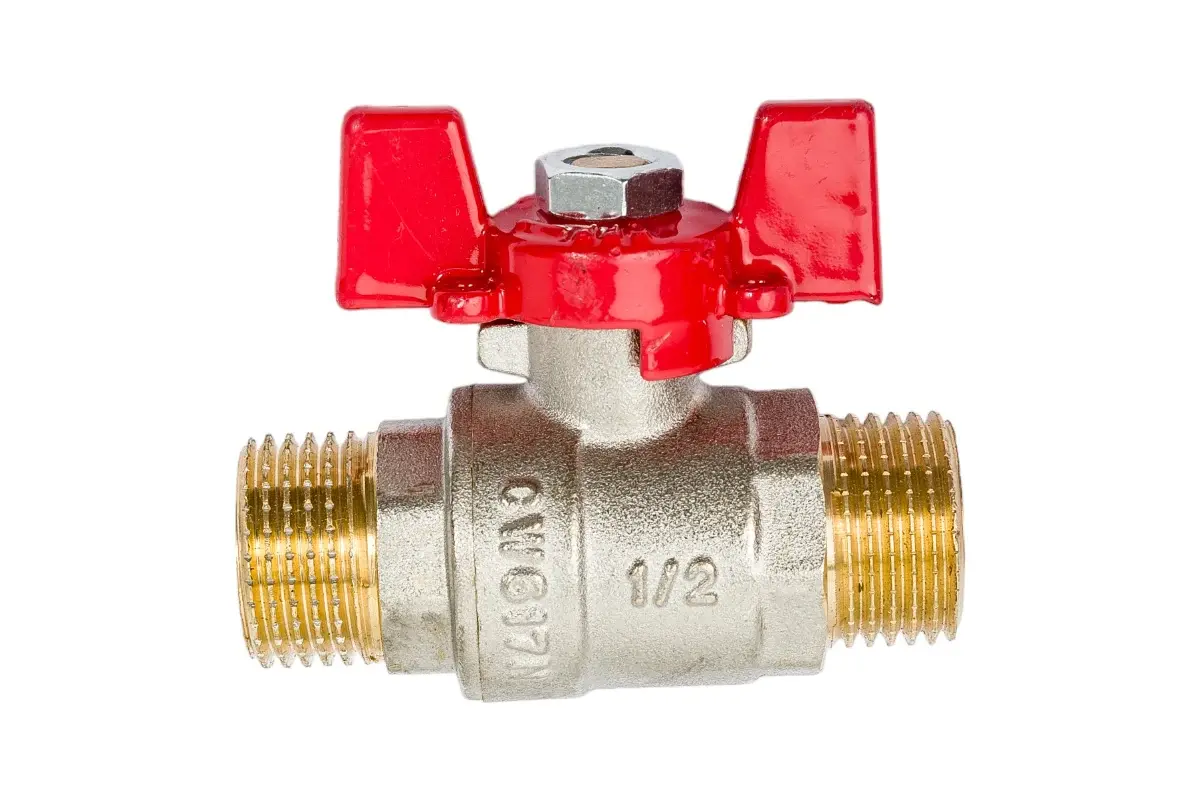 Rommer шаровой кран 1/2" НР/НР, ручка бабочка RBV-0007-0410215