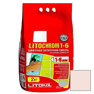 

Затирка Litokol цементная Litochrom 1-6 C.70 Светло-Розовый 2кг