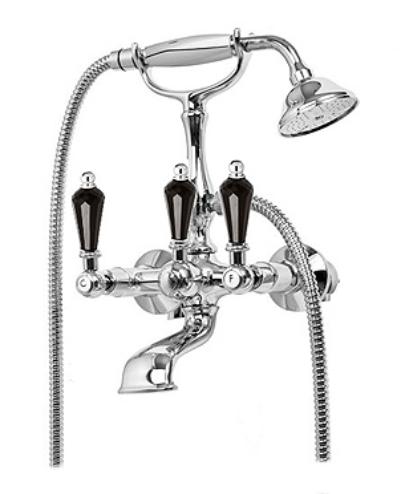 

Смеситель для ванны и душа Cezares Diamond хром, ручка Swarovski черная DIAMOND-VD-01-Sw-N