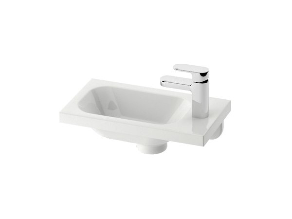 

Умывальник из литьевогого мрамора Ravak Chrome 400x220 правый белый