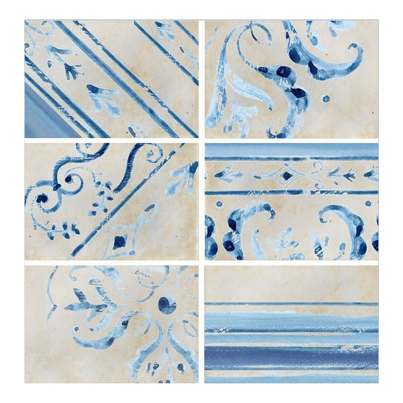 

Керамическая плитка Imola 1874 Decor Anni 30DL Mix (из 6 шт) декор 12x18