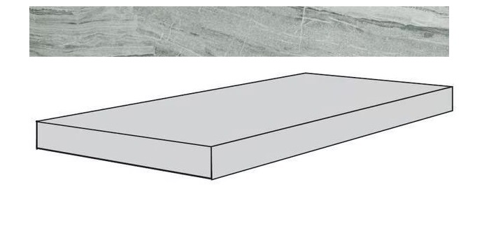 

Ступень Seranit Misto Grey Full Lappato угловая 33x120