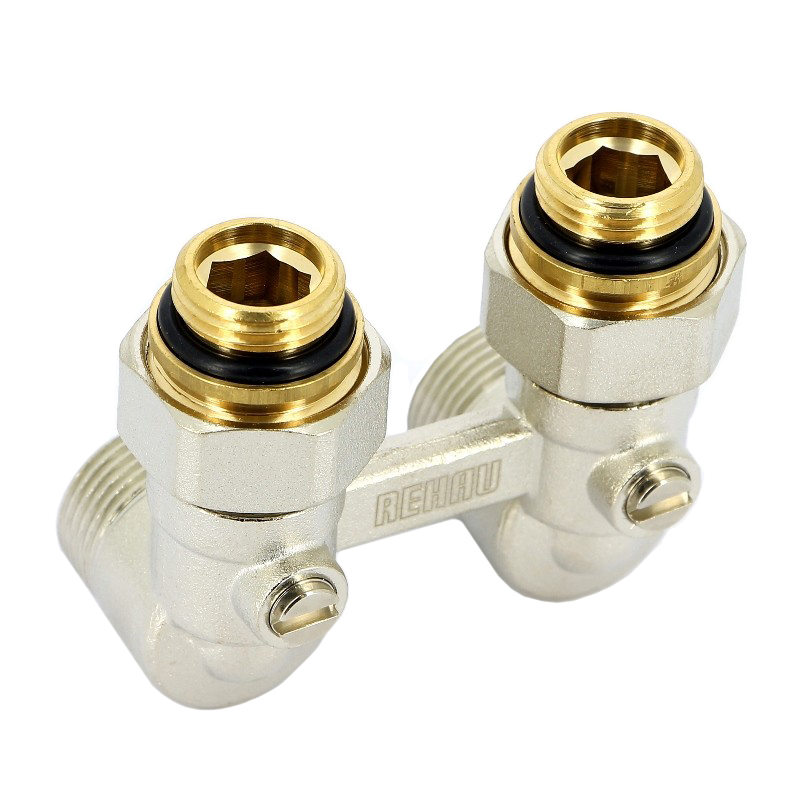 

Блок шаровых кранов Rehau угловой G1/2-G3/4