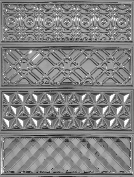 

Керамическая плитка Heralgi Garden Dec Geometry PVD Plata декор 10х30