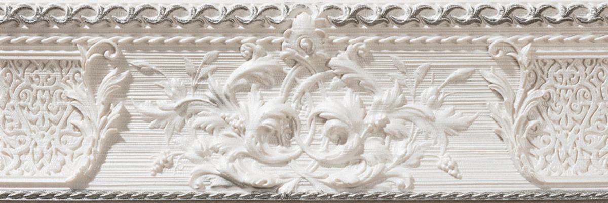 

Керамическая плитка Azulev Delice List. Decoro Blanco бордюр 9x29
