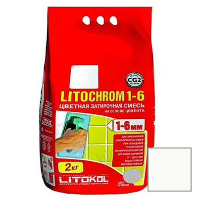

Затирка Litokol цементная Litochrom 1-6 C.00 Белый 2кг