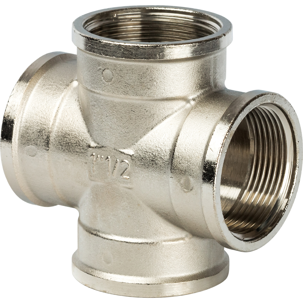 

STOUT Крестовина ВВ 1 1/2" никелированная
