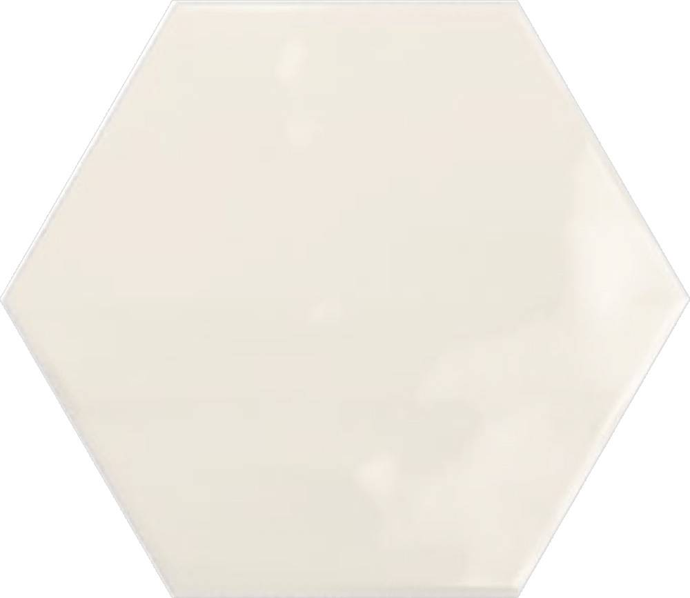 Керамическая плитка Ribesalbes Geometry Hex Ivory Glossy настенная 15x17.3