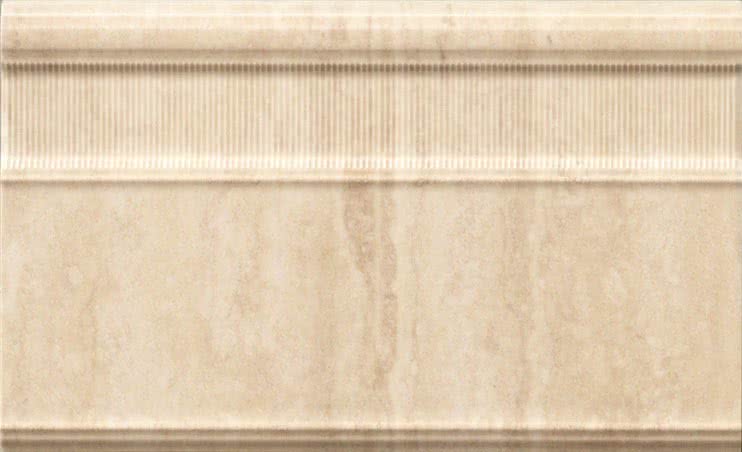 

Керамическая плитка Gardenia Orchidea Lirica 67375 Fascia Rilievo Travertino Chiaro плинтус 15х25