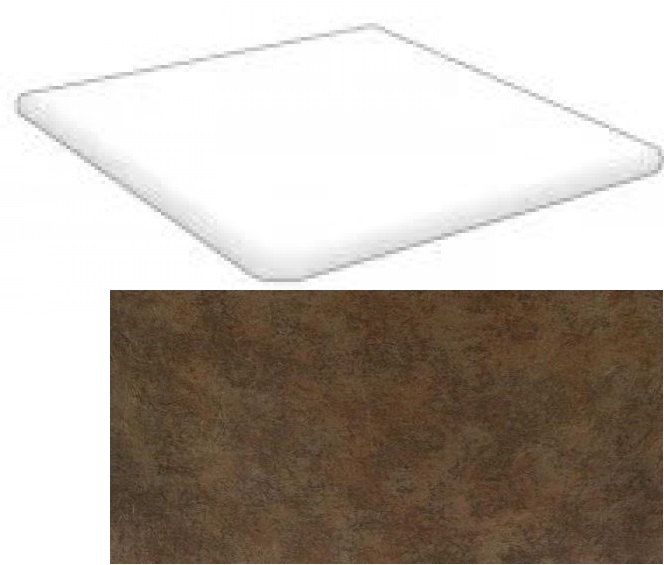 

Ступень Seranit Riverstone Moka угловая 33x120
