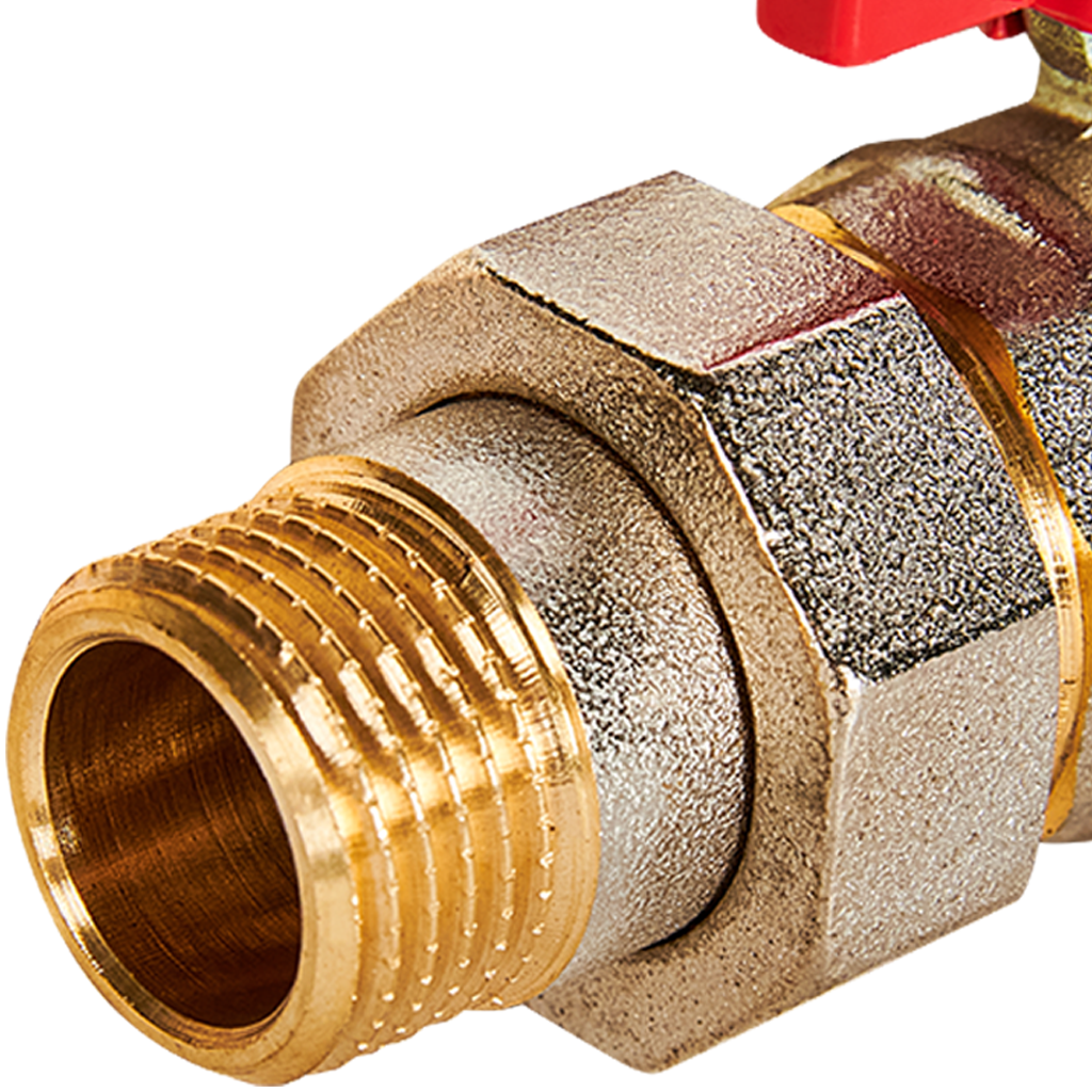 ROMMER Кран шаровой с американкой, ВР/НР, ручка бабочка 1/2