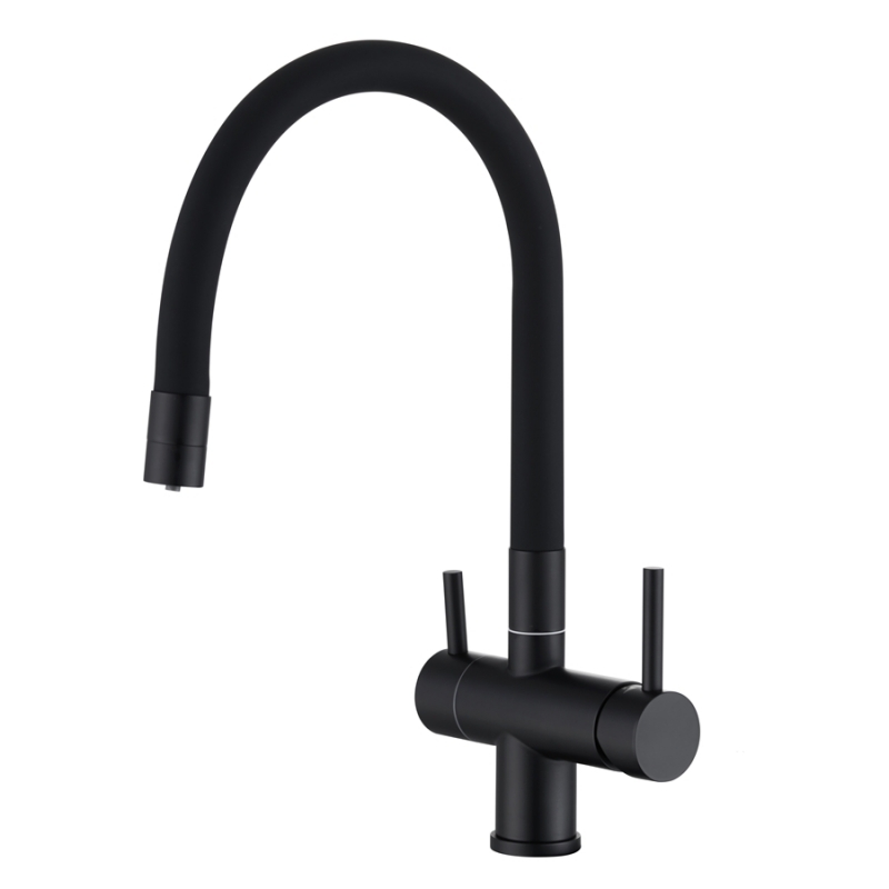 Смеситель для кухни EMAR Steel черный матовый ЕС - 3015 black