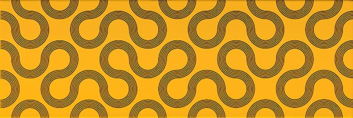 

Керамическая плитка Mei Spin Yellow-Black Geo (O-SPI-WTU061) Настенная 25x75