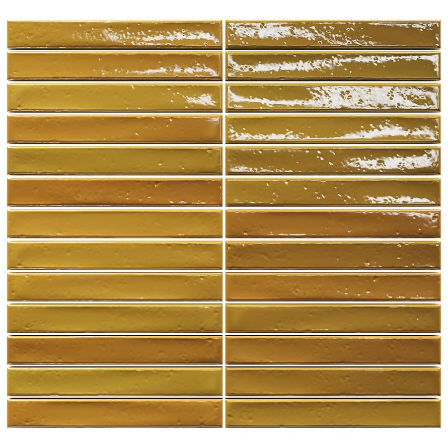 Мозаика Amadis Short Stick Mustard Crackle (2х15) 28х30