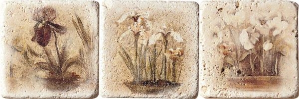 

Керамогранит Serenissima Marble Style Inserto Travertino S/3 (комплект) панно 10х10