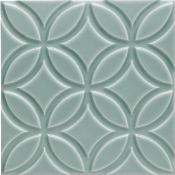 

Керамическая плитка Adex Neri ADNE4147 Relieve Botanical Sea Green декор 15х15