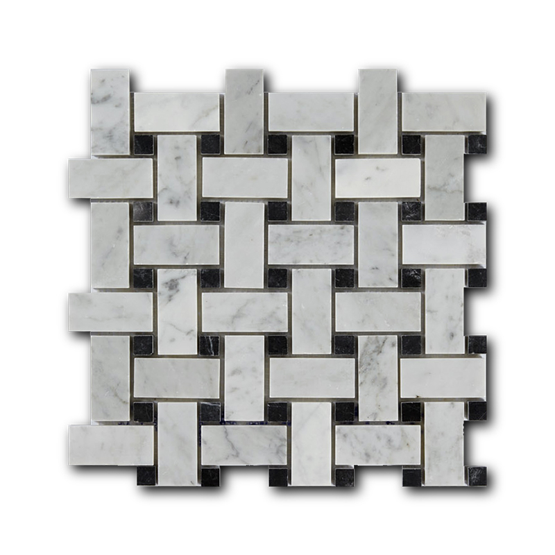 

Мраморная мозаика Art&Natura Basket Weave Bianco Carrara+Nero Marquina 30,5х30,5