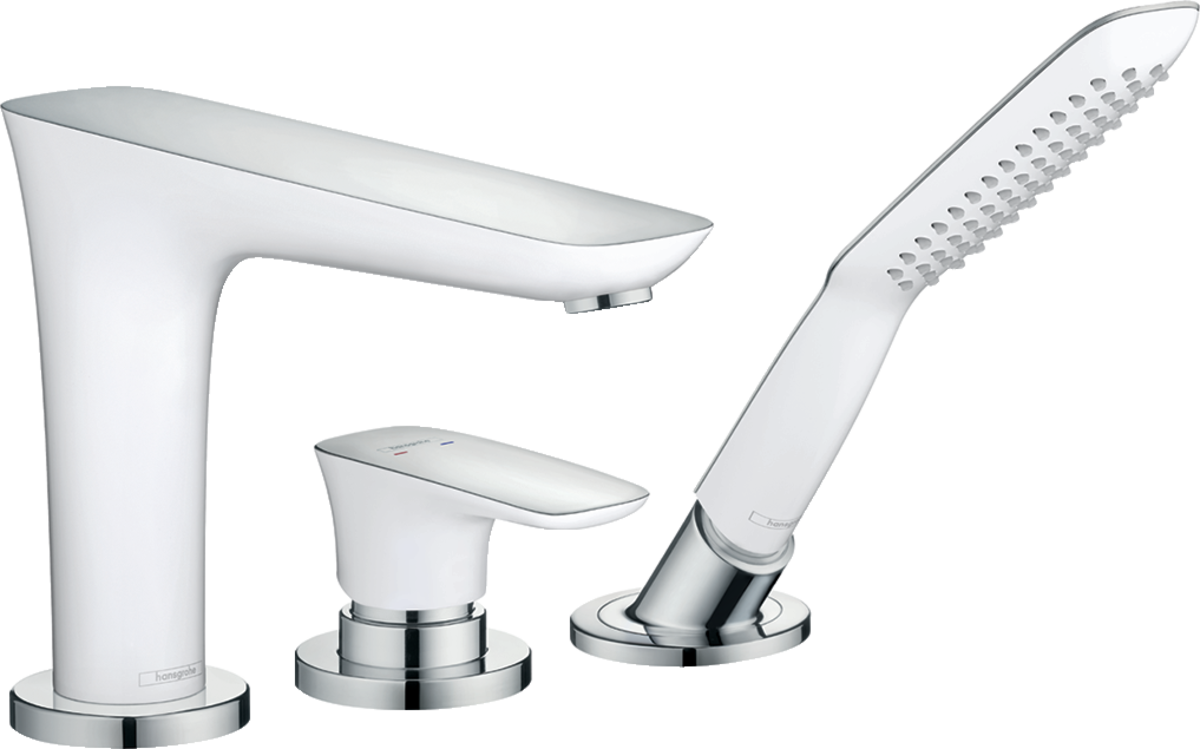 

Встраиваемый смеситель на край ванны Hansgrohe PuraVida, на 3 отверстия 15432400