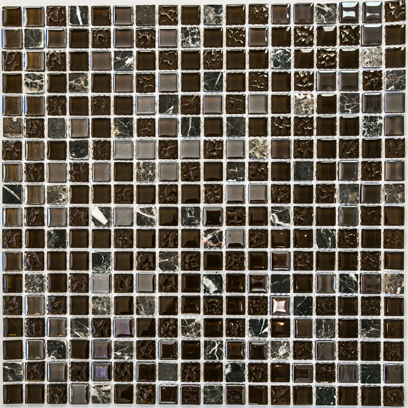 

Стеклянная Мозаика с камнем Bonaparte Alana (15х15х4) 30x30