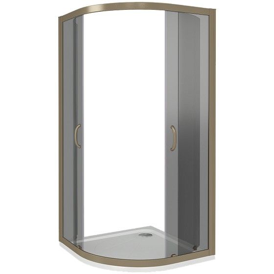 Душевой уголок Good Door Jazze 1850x1000x1000 (тонированное стекло) бронза ДЖ00037